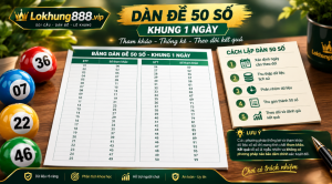 Cách lập dàn đề 50 số khung 1 ngày